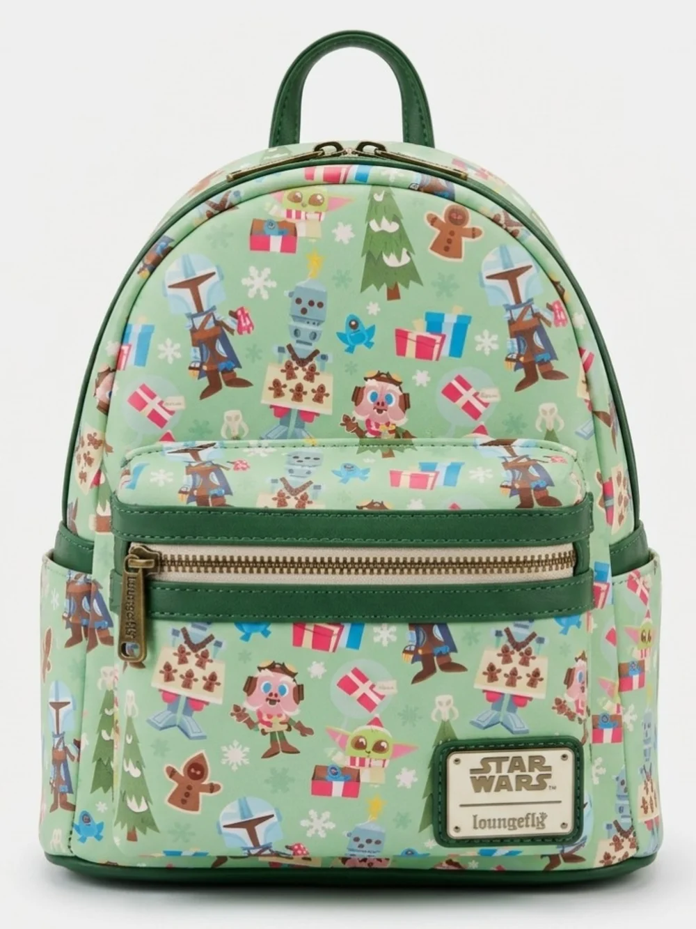 Loungefly Kids Star Wars Holiday Mint Green Mini Backpack